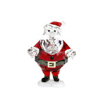 Christmas Holiday Cheers // Santa Claus // Red Crystal Figurine