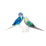 Jungle Beats // Parakeet Couple Fife & Fifer // Crystal Figurine