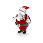 Christmas Holiday Cheers // Santa Claus // Red Crystal Figurine