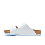 Bali Leather Leather Two-Strap Sandal // White (Euro: 41)