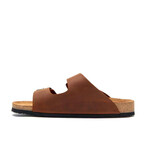 Bali Oiled Leather Two-Strap Sandal // Brown (Euro: 41)