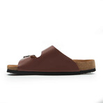 Bali-N Nappa Leather Two-Strap Sandals // Tan (Euro: 40)