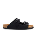 Bali Nubuck Leather Two-Strap Sandal // Black (Euro: 43)