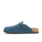 Capri Nubuck Leather Clog Sandals // Navy (Euro: 37)