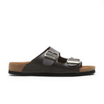 Bali Nappa Leather Two-Strap Sandal // Black (Euro: 40)