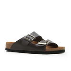 Bali Nappa Leather Two-Strap Sandal // Black (Euro: 36)