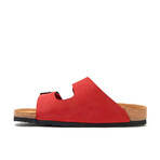 Bali Nubuck Leather Two-Strap Sandal // Red (Euro: 36)