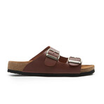 Bali-N Nappa Leather Two-Strap Sandals // Tan (Euro: 39)