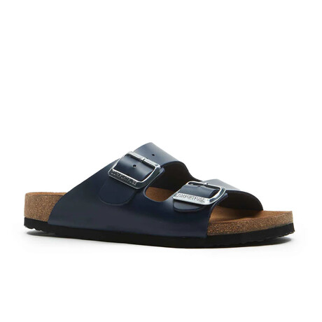 Bali-N Nappa Leather Two-Strap Sandals // Navy (Euro: 35)