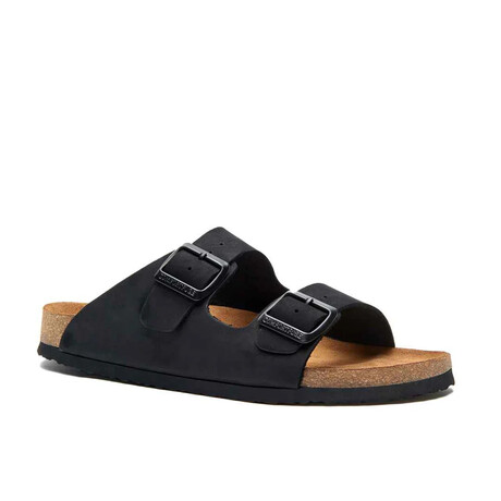 Bali Nubuck Leather Two-Strap Sandal // Black (Euro: 35)