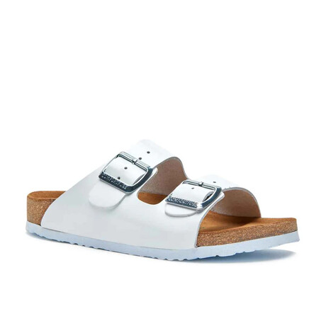 Bali Leather Leather Two-Strap Sandal // White (Euro: 35)