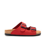 Bali Nubuck Leather Two-Strap Sandal // Red (Euro: 43)