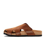 Trudi Oiled Leather Clog Sandal // Brown (Euro: 41)