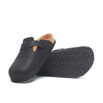 Capri Nubuck Leather Clog Sandal // Black (Euro: 36)