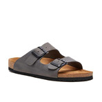 Bali Oiled Leather Two-Strap Sandals // Gray (Euro: 41)