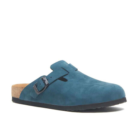 Capri Nubuck Leather Clog Sandals // Navy (Euro: 35)