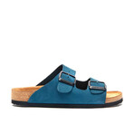 Bali Nubuck Leather Two-Strap Sandal // Navy (Euro: 35)