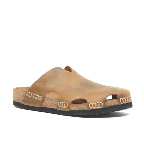 Trudi Oiled Leather Clog Sandal // Tan (Euro: 35)