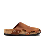 Trudi Oiled Leather Clog Sandal // Brown (Euro: 38)