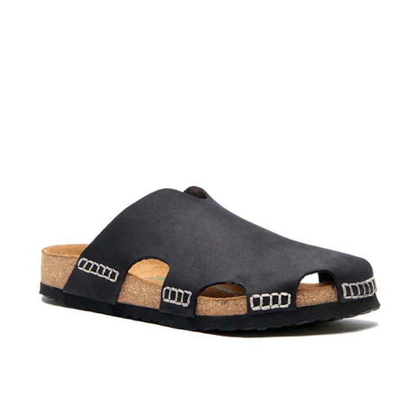 Trudi Nubuck Leather Clog Sandal // Black (Euro: 35)