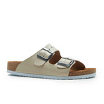 Bali-N Nappa Leather Two-Strap Sandals // Beige (Euro: 38)