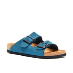 Bali Nubuck Leather Two-Strap Sandal // Navy (Euro: 38)