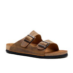 Bali Oiled Leather Two-Strap Sandal // Tan (Euro: 41)