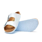 Bali Leather Leather Two-Strap Sandal // White (Euro: 36)