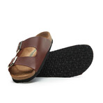 Bali-N Nappa Leather Two-Strap Sandals // Tan (Euro: 37)