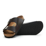 Bali Nappa Leather Two-Strap Sandal // Black (Euro: 38)