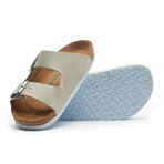 Bali-N Nappa Leather Two-Strap Sandals // Beige (Euro: 37)