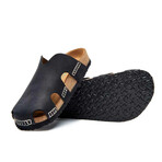 Trudi Nubuck Leather Clog Sandal // Black (Euro: 41)