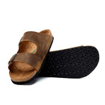 Bali Oiled Leather Two-Strap Sandal // Tan (Euro: 43)