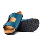 Bali Nubuck Leather Two-Strap Sandal // Navy (Euro: 38)