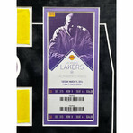 Kobe Bryant Final Lakers Game Used Authentic Floor, Confetti & Final Season Ticket Collage Framed #D/50