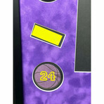 Kobe Bryant Autographed & Final Lakers Game Used Confetti Framed #D 1/1