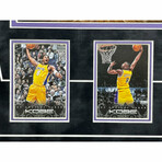 Kobe Bryant Final Lakers Game Used Authentic Floor, Confetti & Final Season Ticket Collage Framed #D/50