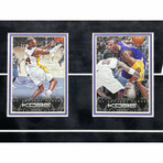 Kobe Bryant Final Lakers Game Used Authentic Floor, Confetti & Final Season Ticket Collage Framed #D/50