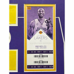 Kobe Bryant Final Lakers Game Confetti & Final Season Ticket Collage Framed #D/248