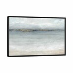 Serene Sea Grey Gold Landscape by Cynthia Coulter (18"H x 26"W x 1.5"D)