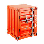 Container Side Table // One Door // Orange