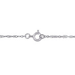 3/8ct TW Lab-Grown Diamond Halo Necklace in 14k White Gold // 17 in