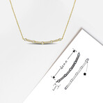 1/3ct TW Lab-Grown Diamond Curve Bar Necklace in 18k Yellow Gold Plated Sterling Silver // 17 in