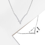 1/3ct TW Lab-Grown Diamond Graduated V Necklace in Platinum Sterling Silver // 18 in