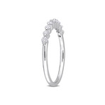 1/3ct TW Lab-Grown Diamond Semi-Eternity Ring in Platinum Plated Sterling Silver (9)