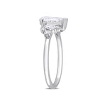 1 3/8ct TW Multi-Shaped Lab-Grown Diamond Cluster Engagement Ring // 14k White Gold (5)