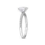 1 1/6ct TW Oval and Round-Cut Lab-Grown Diamond Solitaire Engagement Ring // 14k White Gold (8)