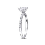 1 1/6ct TW Princess and Round-Cut Lab-Grown Diamond Solitaire Engagement Ring in 14k White Gold (9)