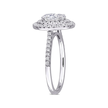 1 1/2ct TW Oval and Round-Cut Lab-Grown Diamond Double Halo Engagement Ring in 14k White Gold (5)