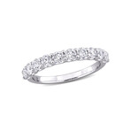 1ct TW Lab-Grown Diamond Semi-Eternity Anniversary Band in 14k White Gold (8)